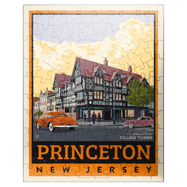 puzzleplate American College Towns: Princeton, New Jersey, Vintage Poster 100 Jigsaw Puzzle