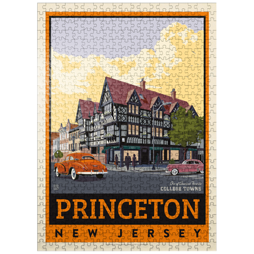 puzzleplate American College Towns: Princeton, New Jersey, Vintage Poster 500 Jigsaw Puzzle