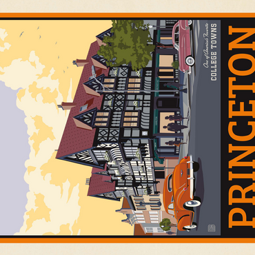 American College Towns: Princeton, New Jersey, Vintage Poster 500 Jigsaw Puzzle 3D Modell