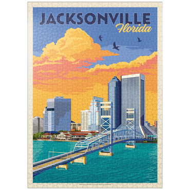 puzzleplate Jacksonville, FL, Vintage Poster 1000 Jigsaw Puzzle