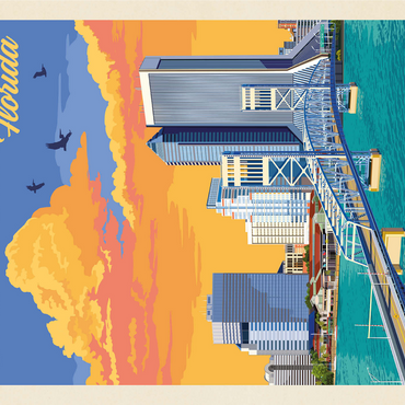 Jacksonville, FL, Vintage Poster 1000 Jigsaw Puzzle 3D Modell
