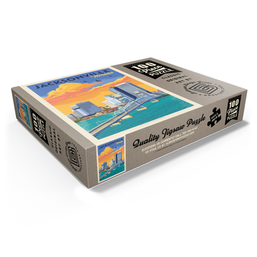 Jacksonville, FL, Vintage Poster 100 Jigsaw Puzzle box view1