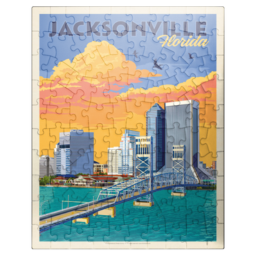 puzzleplate Jacksonville, FL, Vintage Poster 100 Jigsaw Puzzle