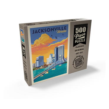 Jacksonville, FL, Vintage Poster 500 Jigsaw Puzzle box view2
