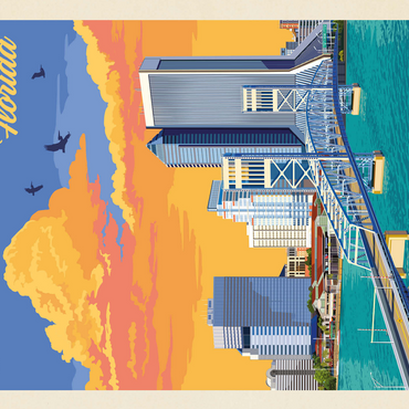Jacksonville, FL, Vintage Poster 500 Jigsaw Puzzle 3D Modell