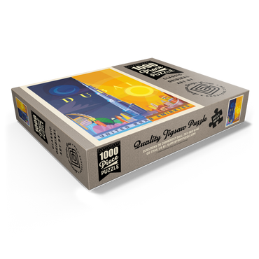 Dubai (Mod Design), Vintage Poster 1000 Jigsaw Puzzle box view1