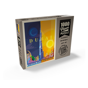 Dubai (Mod Design), Vintage Poster 1000 Jigsaw Puzzle box view2