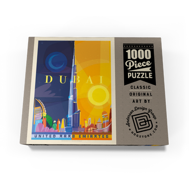 Dubai (Mod Design), Vintage Poster 1000 Jigsaw Puzzle box view3