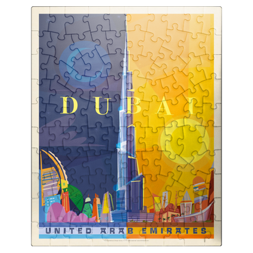 puzzleplate Dubai (Mod Design), Vintage Poster 100 Jigsaw Puzzle