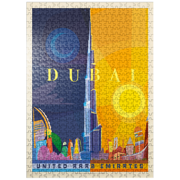 puzzleplate Dubai (Mod Design), Vintage Poster 500 Jigsaw Puzzle