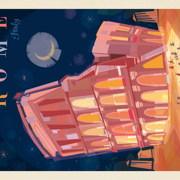 Italy, Rome: Colosseum (Mod Design), Vintage Poster 100 Jigsaw Puzzle 3D Modell