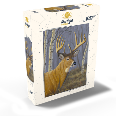 Majestic White-Tailed Deer in Birch Forest 1000 Jigsaw Puzzle box view2