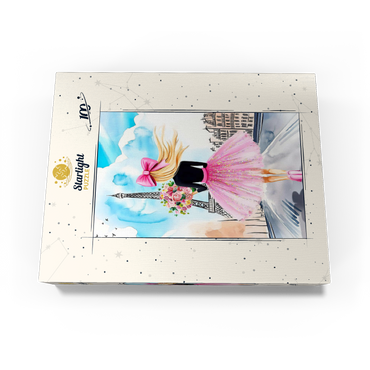 Romantic Parisian Scene with Eiffel Tower 100 Jigsaw Puzzle box view3