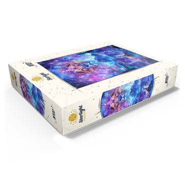 Cosmic Lion and Cub with Starry Landscape 1000 Jigsaw Puzzle box view1