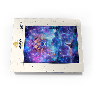 Cosmic Lion and Cub with Starry Landscape 1000 Jigsaw Puzzle box view3
