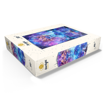 Cosmic Lion and Cub with Starry Landscape 100 Jigsaw Puzzle box view1