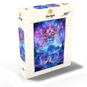 Cosmic Lion and Cub with Starry Landscape 500 Jigsaw Puzzle box view2