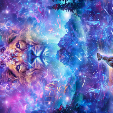 Cosmic Lion and Cub with Starry Landscape 500 Jigsaw Puzzle 3D Modell