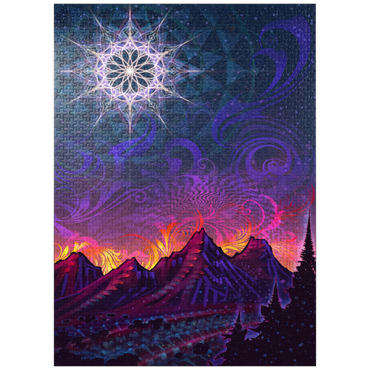 puzzleplate Mystical Night Sky Over Mountain Peaks 1000 Jigsaw Puzzle