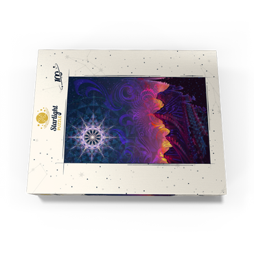 Mystical Night Sky Over Mountain Peaks 100 Jigsaw Puzzle box view3