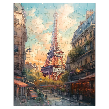 puzzleplate Eiffel Tower at Sunset in Paris 100 Jigsaw Puzzle