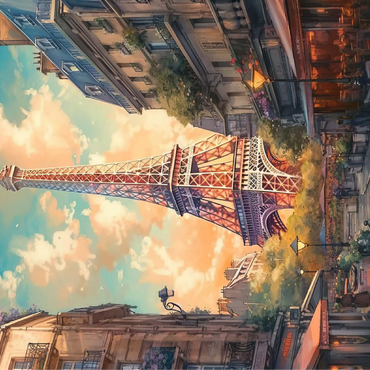 Eiffel Tower at Sunset in Paris 100 Jigsaw Puzzle 3D Modell