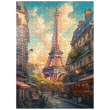 puzzleplate Eiffel Tower at Sunset in Paris 500 Jigsaw Puzzle