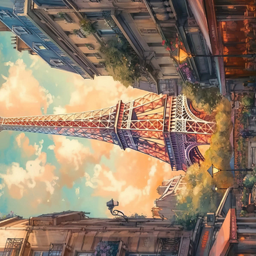 Eiffel Tower at Sunset in Paris 500 Jigsaw Puzzle 3D Modell