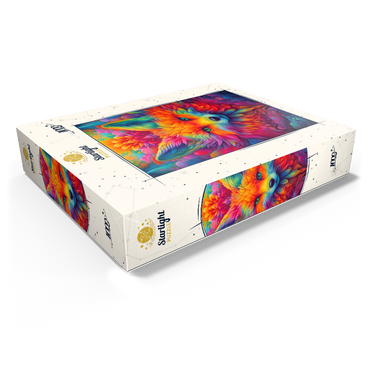 Vibrant Psychedelic Fox Portrait 1000 Jigsaw Puzzle box view1