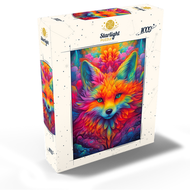 Vibrant Psychedelic Fox Portrait 1000 Jigsaw Puzzle box view2