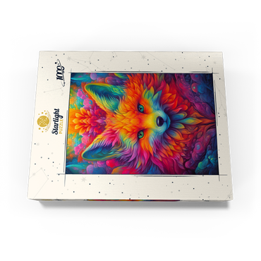 Vibrant Psychedelic Fox Portrait 1000 Jigsaw Puzzle box view3