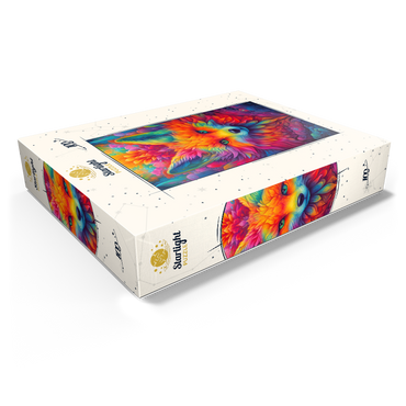 Vibrant Psychedelic Fox Portrait 100 Jigsaw Puzzle box view1