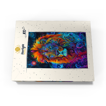 Cosmic Psychedelic Lion Portrait 100 Jigsaw Puzzle box view3