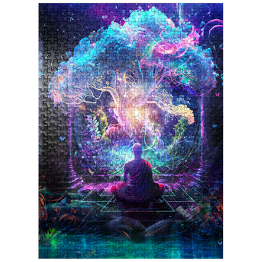 puzzleplate Enlightened Meditation Under the Cosmic Tree 500 Jigsaw Puzzle