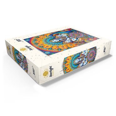 Vibrant Divine Mother with Children and Peacock 1000 Jigsaw Puzzle box view1