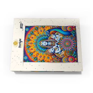 Vibrant Divine Mother with Children and Peacock 1000 Jigsaw Puzzle box view3
