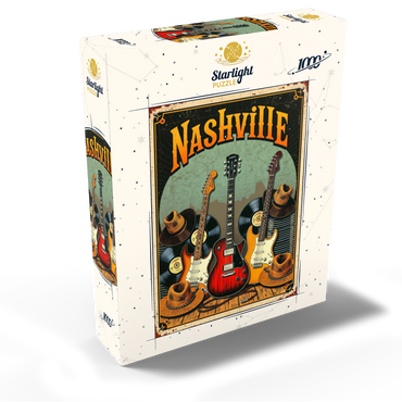 Vintage Nashville Music Scene Artwork 1000 Jigsaw Puzzle box view2