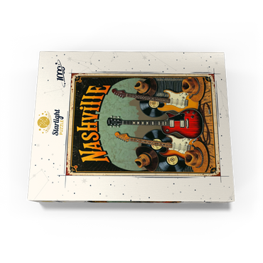 Vintage Nashville Music Scene Artwork 1000 Jigsaw Puzzle box view3