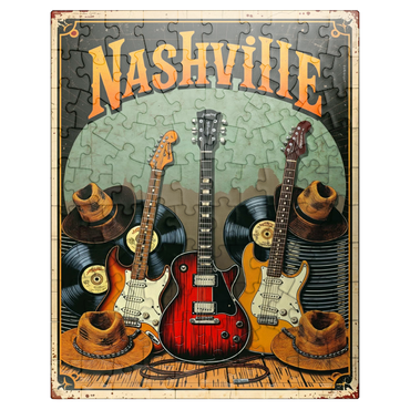 puzzleplate Vintage Nashville Music Scene Artwork 100 Jigsaw Puzzle