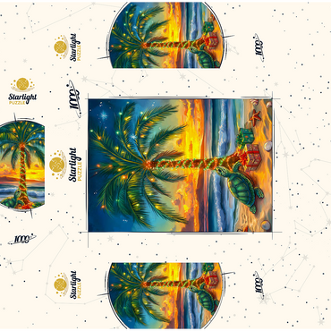 Tropical Holiday Sunset with Sea Turtle 1000 Jigsaw Puzzle box 3D Modell