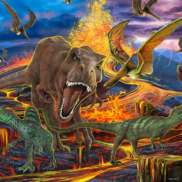 Kingdom of the Dinosaurs 1000 Jigsaw Puzzle 3D Modell
