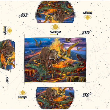 Kingdom of the Dinosaurs 1000 Jigsaw Puzzle box 3D Modell