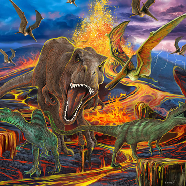 Kingdom of the Dinosaurs 100 Jigsaw Puzzle 3D Modell