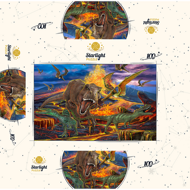 Kingdom of the Dinosaurs 100 Jigsaw Puzzle box 3D Modell