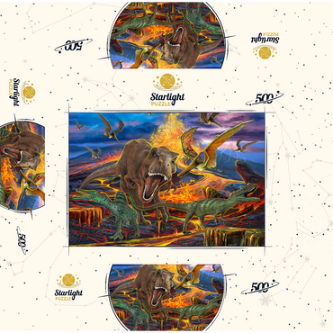 Kingdom of the Dinosaurs 500 Jigsaw Puzzle box 3D Modell