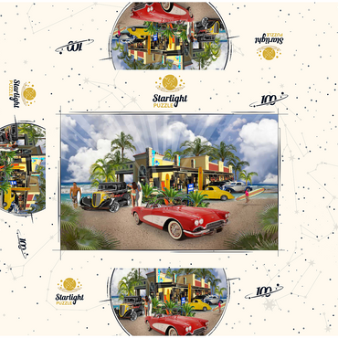 BEACH TOWN USA 100 Jigsaw Puzzle box 3D Modell