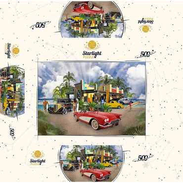 BEACH TOWN USA 500 Jigsaw Puzzle box 3D Modell