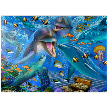 puzzleplate Laughing Dolphins 1000 Jigsaw Puzzle