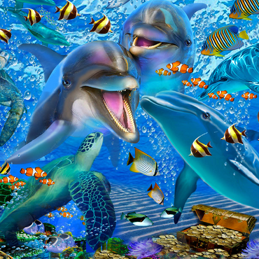 Laughing Dolphins 1000 Jigsaw Puzzle 3D Modell