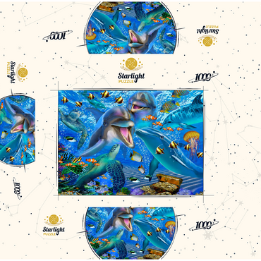 Laughing Dolphins 1000 Jigsaw Puzzle box 3D Modell